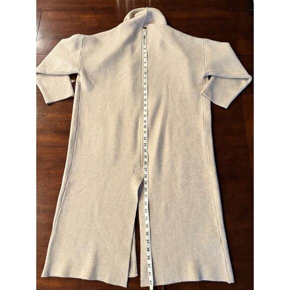 NWOT MANGO Ringo Cozy Gorpcore Oversized Knitted Open Front Coat Beige Sz Small - Picture 6 of 10